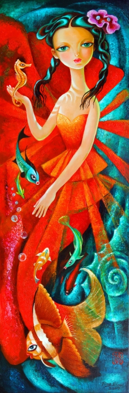 Maiden in the Sea by artist Ping Irvin